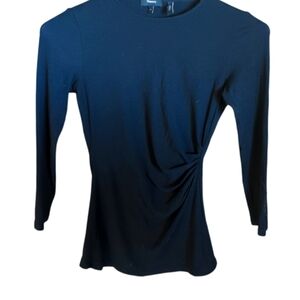 Theory Ruched pleated blouse